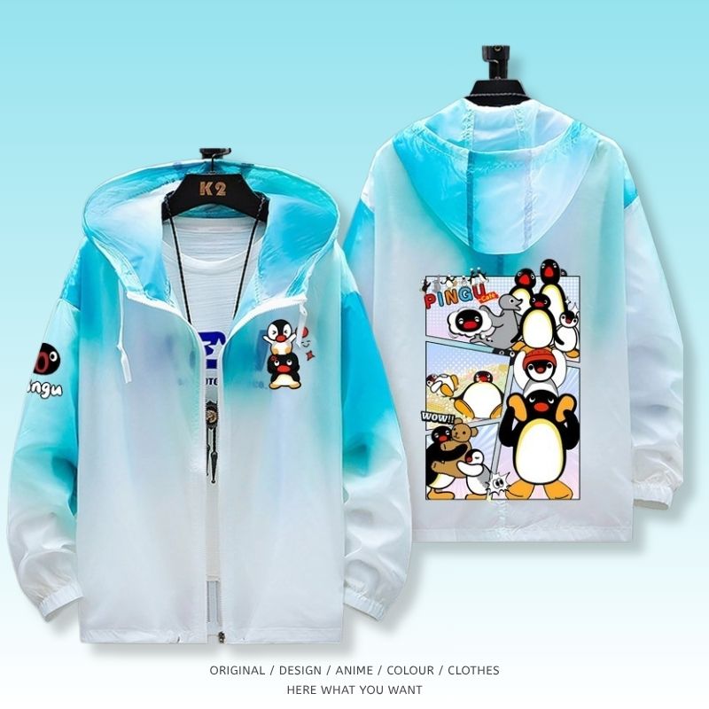 企鵝家族 Pingu 全機能抗UV涼感漸變防曬外套