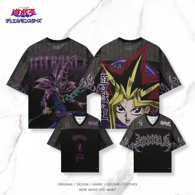 遊戲王 Yu-Gi-Oh! 超大寬鬆T恤｜透氣短袖休閒上衣・運動風