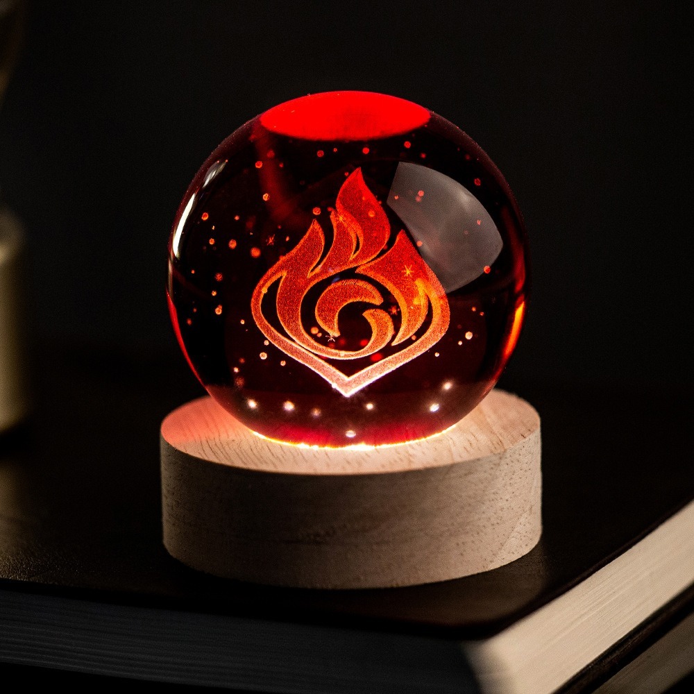 原神 神之眼水晶球 LED創意桌面擺件-ZUIHANG SHOP