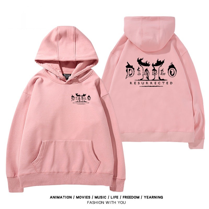 暗黑破壞神 秋冬新款 親子情侶裝連帽衛衣