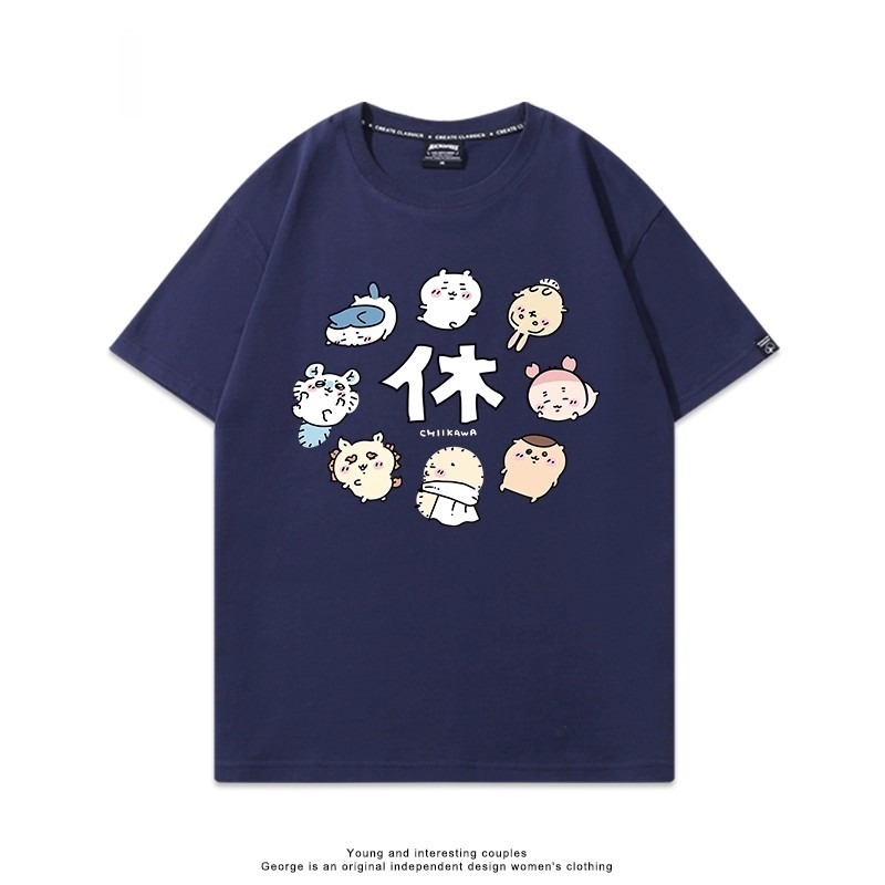 Chiikawa 2025親子情侶男女同款 印花短袖T恤-ZUIHANG SHOP