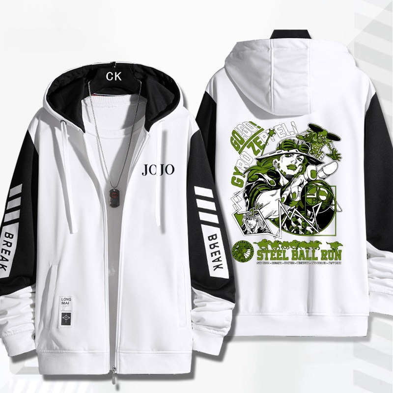 JoJo的奇妙冒險 飆馬野郎 手繪連帽衫 春秋舒適外套