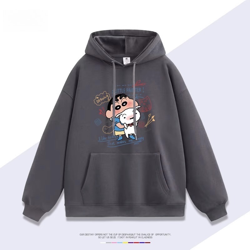 蠟筆小新 聯名衛衣2025秋冬新款 親子情侶裝連帽衛衣