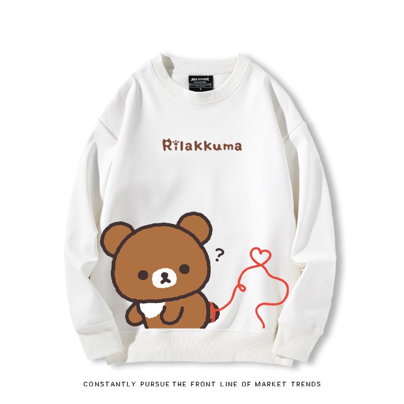 日系拉拉熊 秋冬新款 親子情侶裝圓領長袖