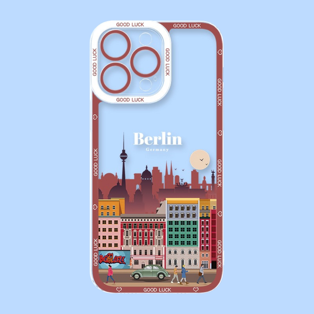 城市插畫天使眼透明防摔軟殼-ZUIHANG SHOP