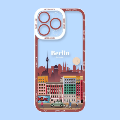 城市插畫天使眼透明防摔軟殼-ZUIHANG SHOP