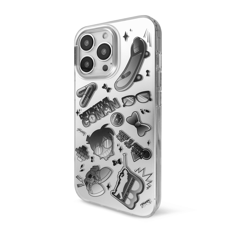 名偵探柯南「電鍍」IMD雙層印花 軟邊硬背 磨砂手機殼-ZUIHANG SHOP