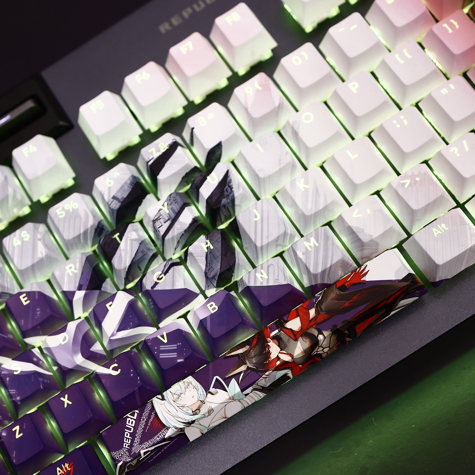 RO姬雪舞禮服版透光RGB108鍵標準配列衛星軸鍵帽-ZUIHANG SHOP