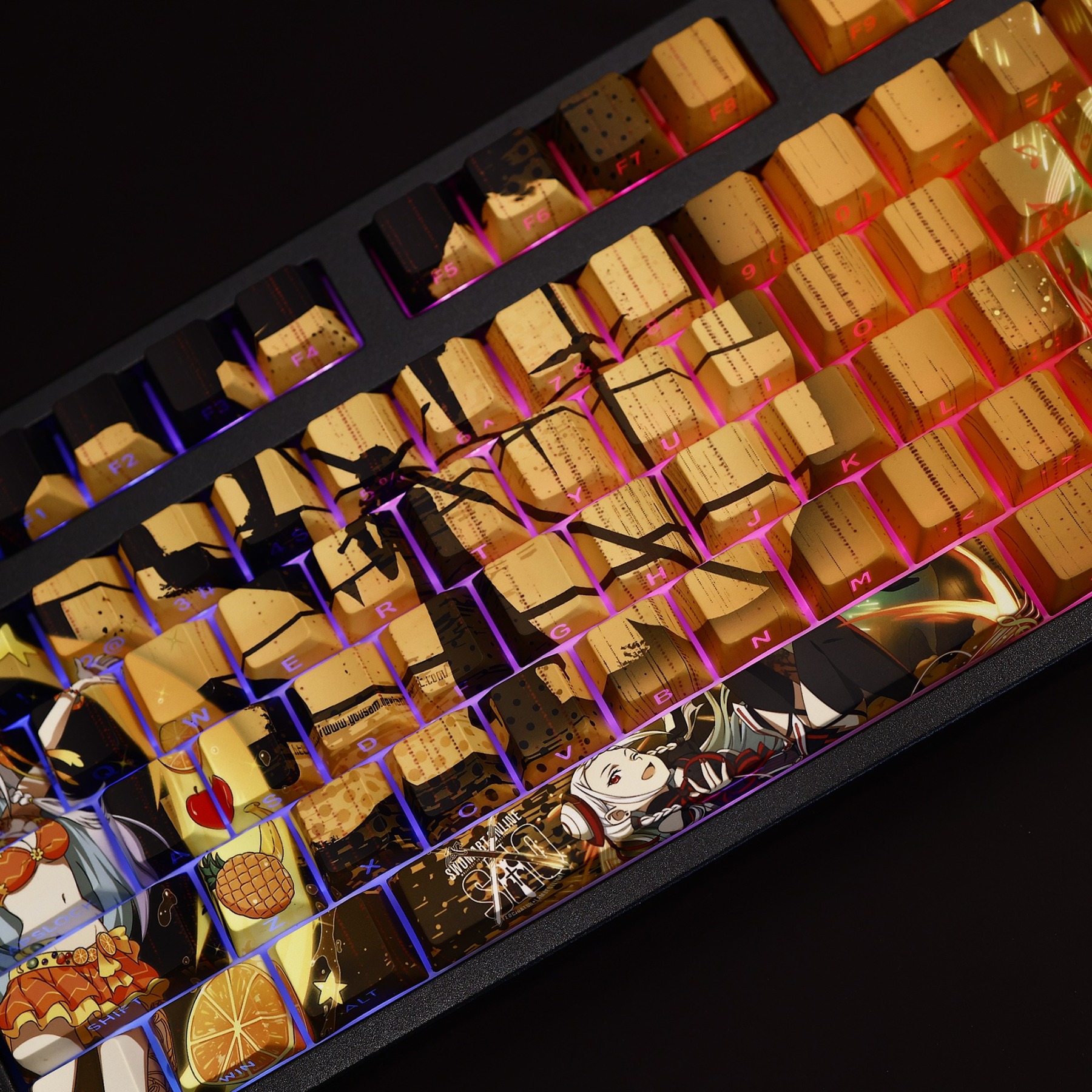 尤娜透光RGB108鍵標準配列衛星軸鍵帽-ZUIHANG SHOP