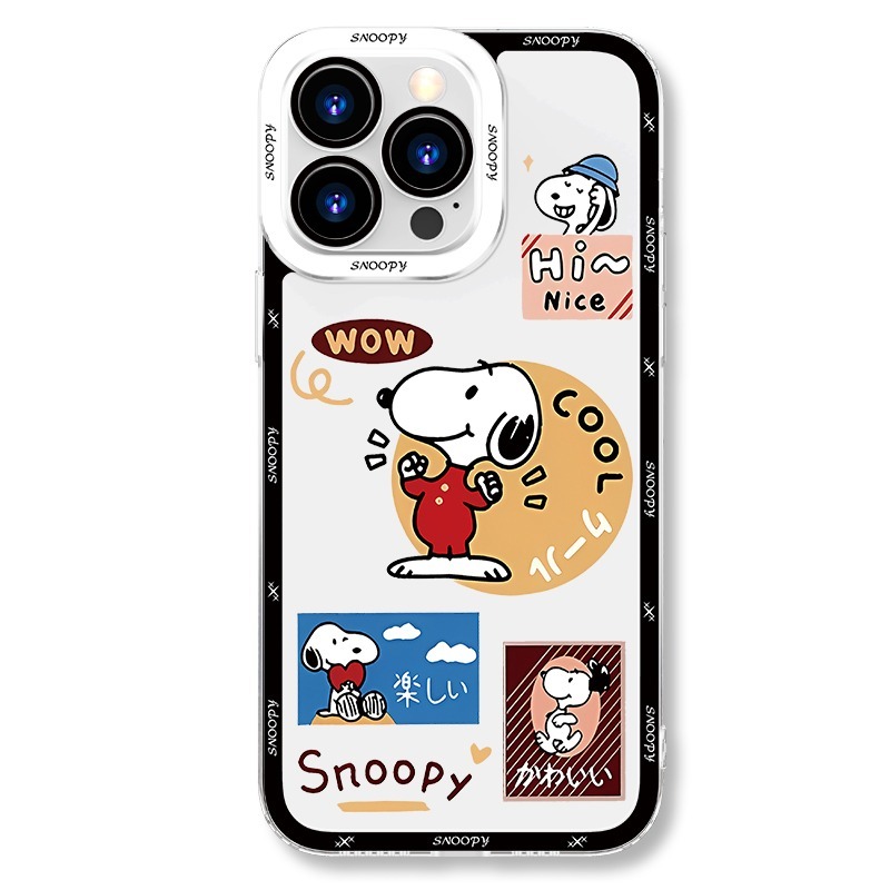 Snoopy史努比天使眼透明防摔軟殼