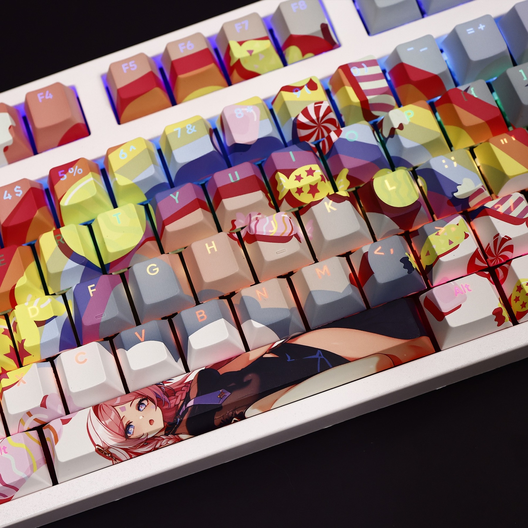 原神茜特菈莉透光RGB108鍵標準配列衛星軸鍵帽-ZUIHANG SHOP