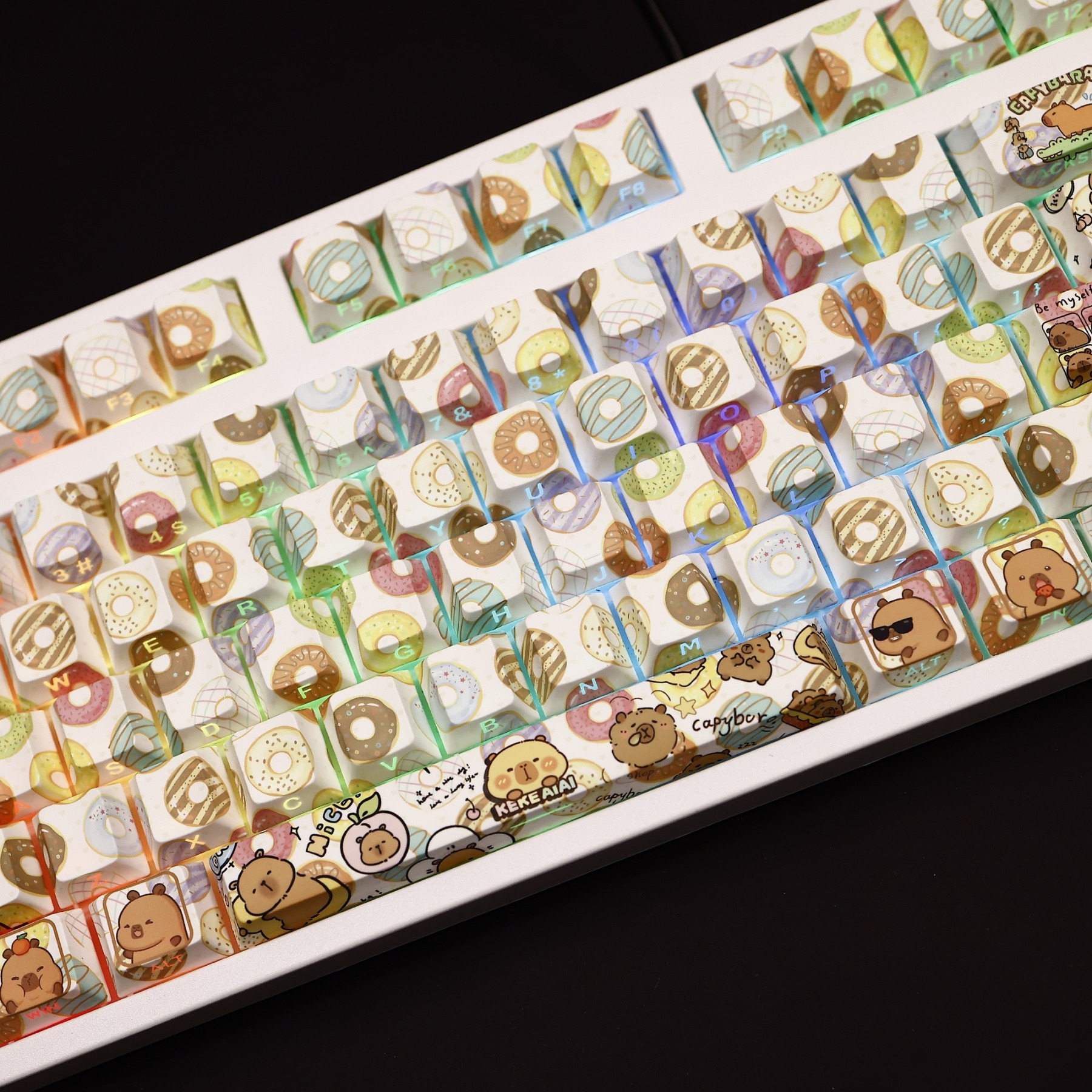 卡皮巴拉透光RGB108鍵標準配列衛星軸鍵帽-ZUIHANG SHOP