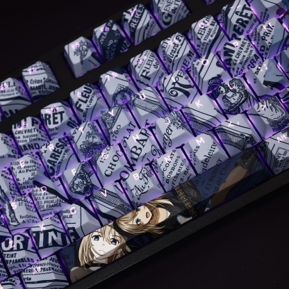 河原木桃香透光RGB108鍵標準配列衛星軸鍵帽-ZUIHANG SHOP