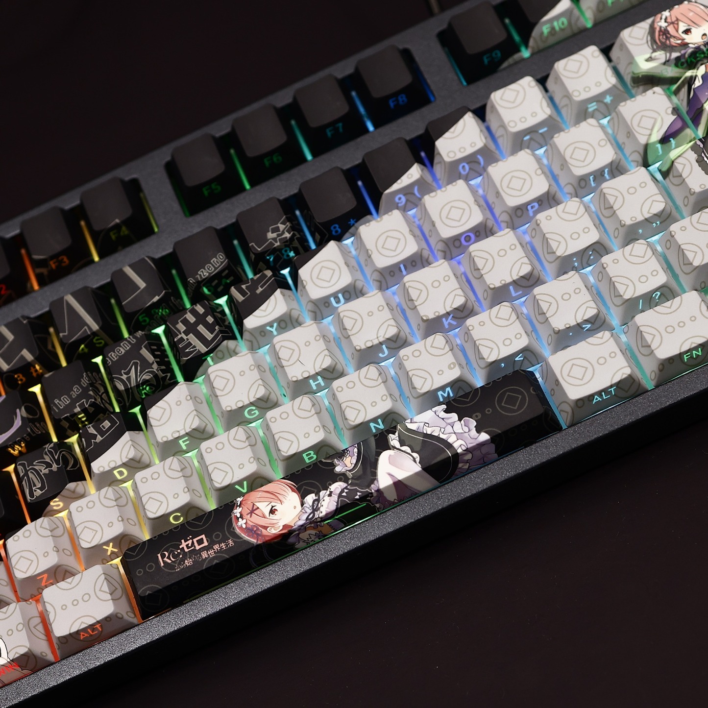 拉姆透光RGB108鍵標準配列衛星軸鍵帽