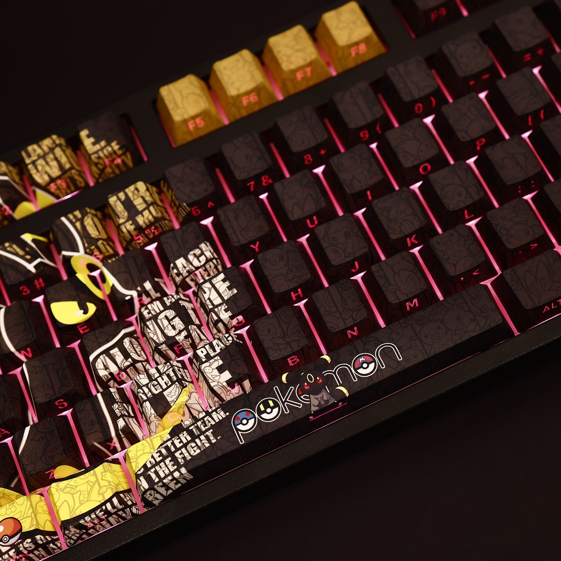 月亮伊布透光RGB108鍵標準配列衛星軸鍵帽