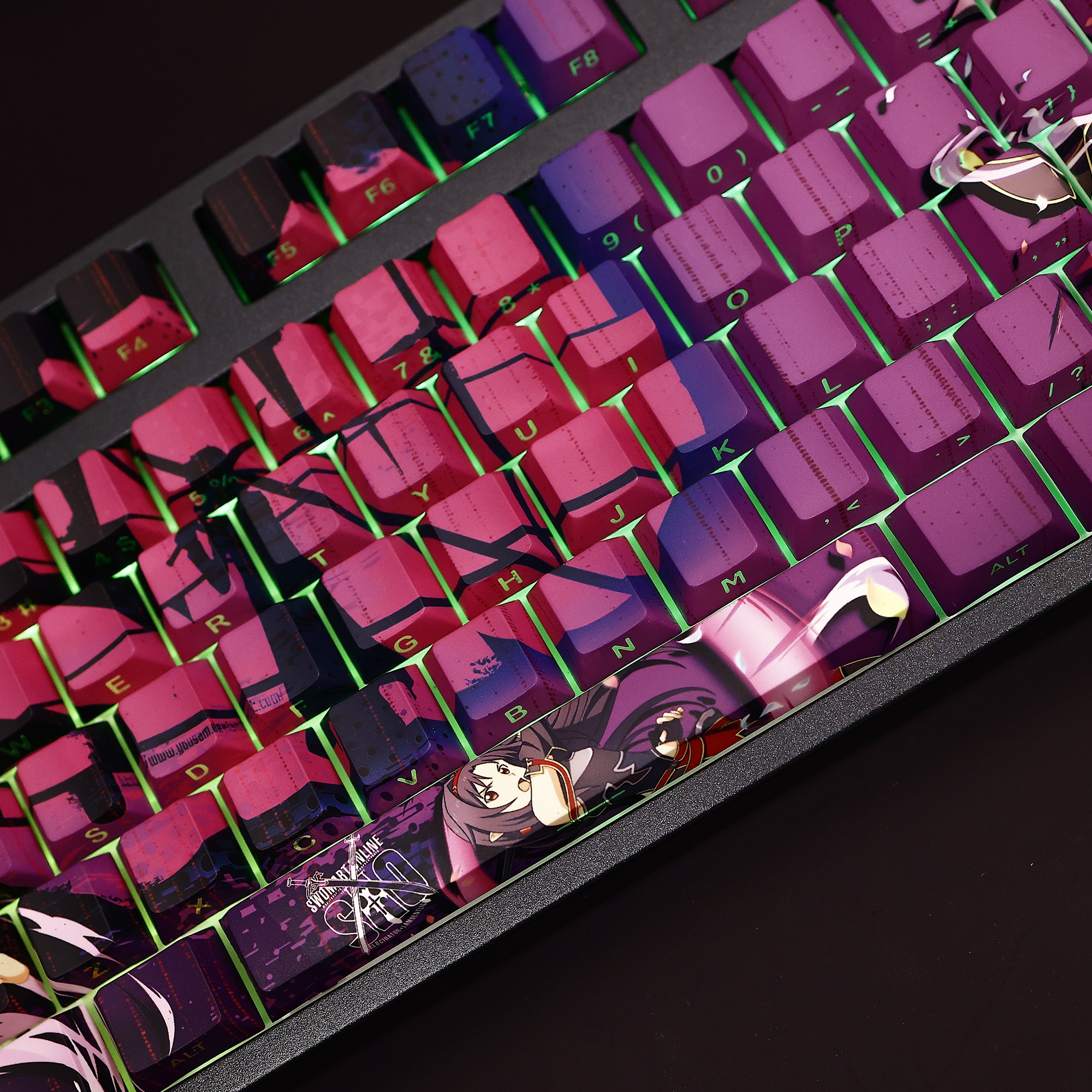 紺野木棉季透光RGB108鍵標準配列衛星軸鍵帽-ZUIHANG SHOP