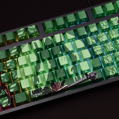初號機新世紀福音戰士透光RGB108鍵標準配列衛星軸鍵帽-ZUIHANG SHOP