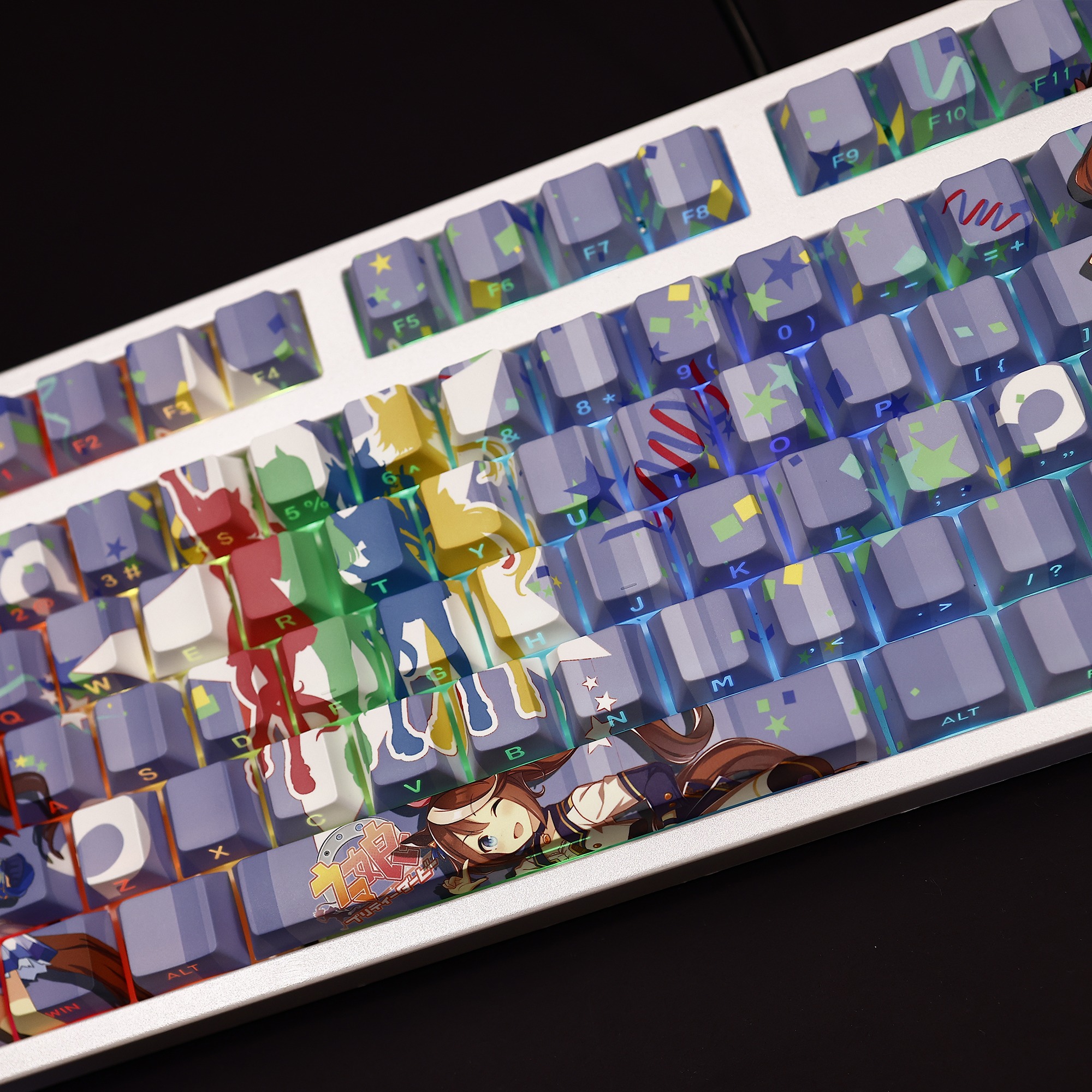 東海帝皇賽馬娘透光RGB108鍵標準配列衛星軸鍵帽-ZUIHANG SHOP