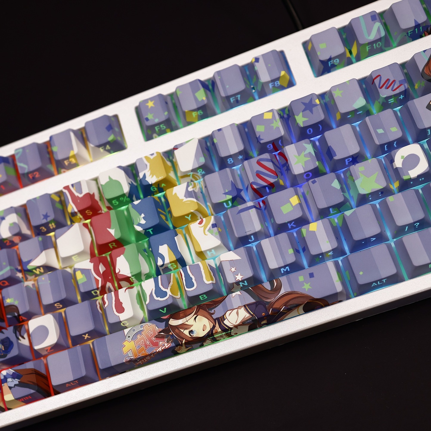 東海帝皇賽馬娘透光RGB108鍵標準配列衛星軸鍵帽-ZUIHANG SHOP