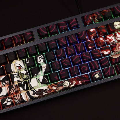 灶門禰豆子透光RGB108鍵標準配列衛星軸鍵帽-ZUIHANG SHOP