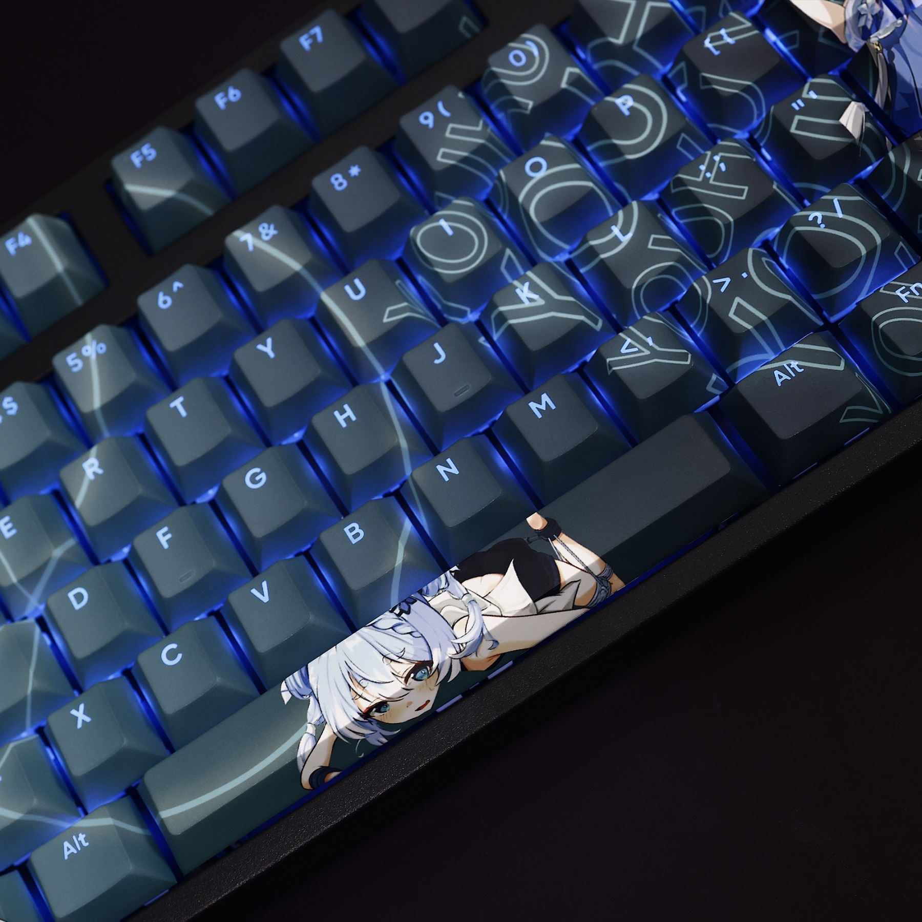 釉湖透光RGB108鍵標準配列衛星軸鍵帽