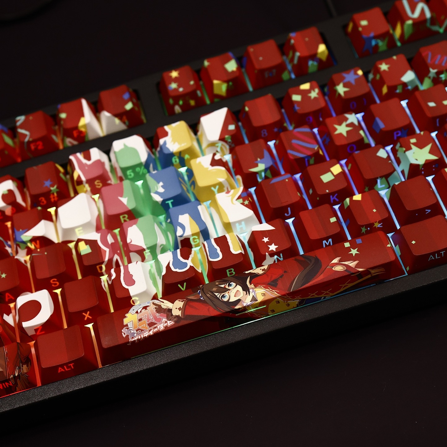 賽馬娘神鷹透光RGB108鍵標準配列衛星軸鍵帽-ZUIHANG SHOP