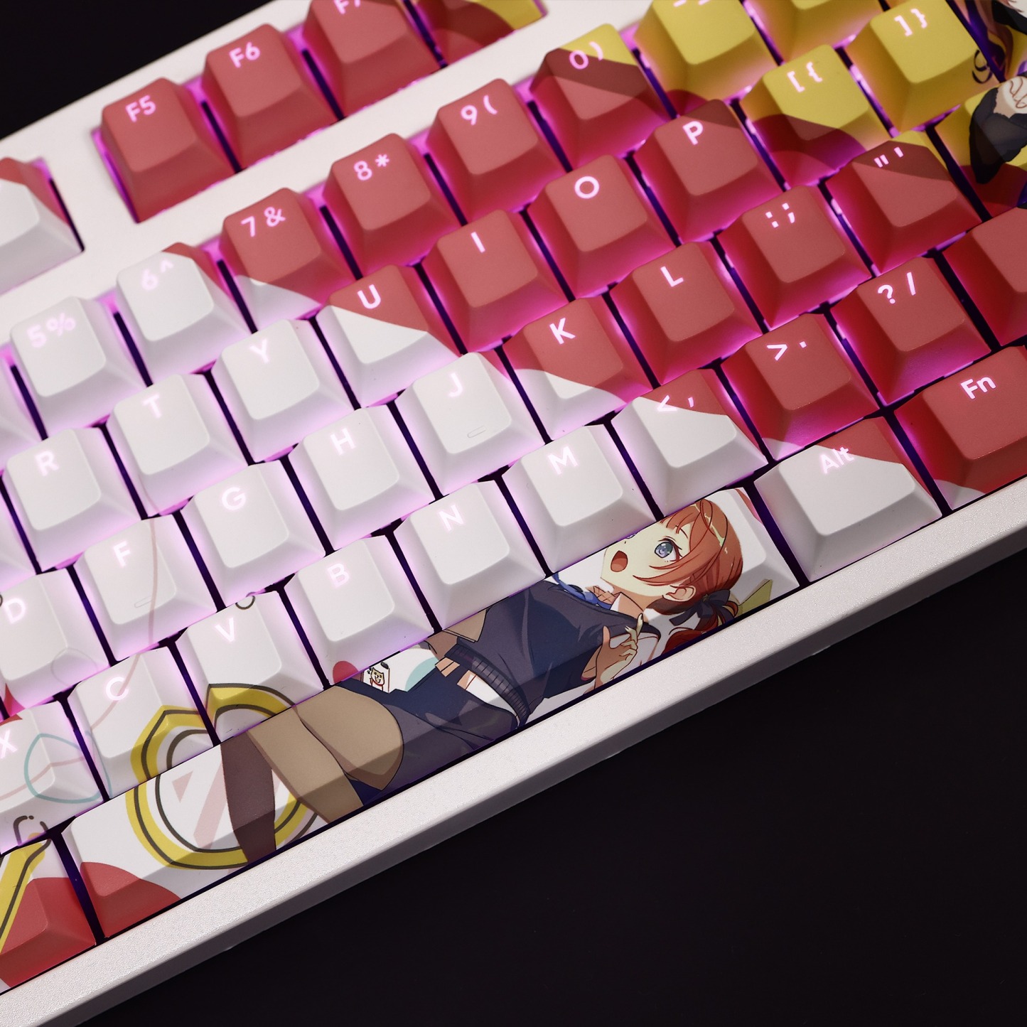 望月穗波透光RGB108鍵標準配列衛星軸鍵帽