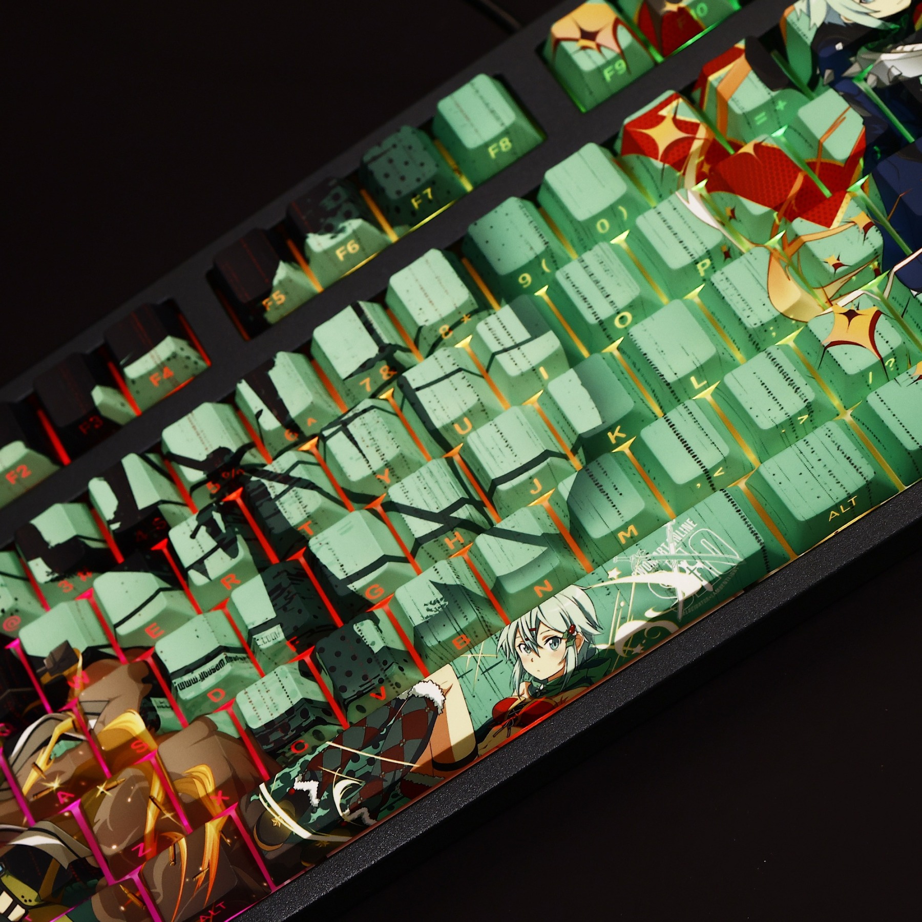 朝田詩乃透光RGB108鍵標準配列衛星軸鍵帽-ZUIHANG SHOP