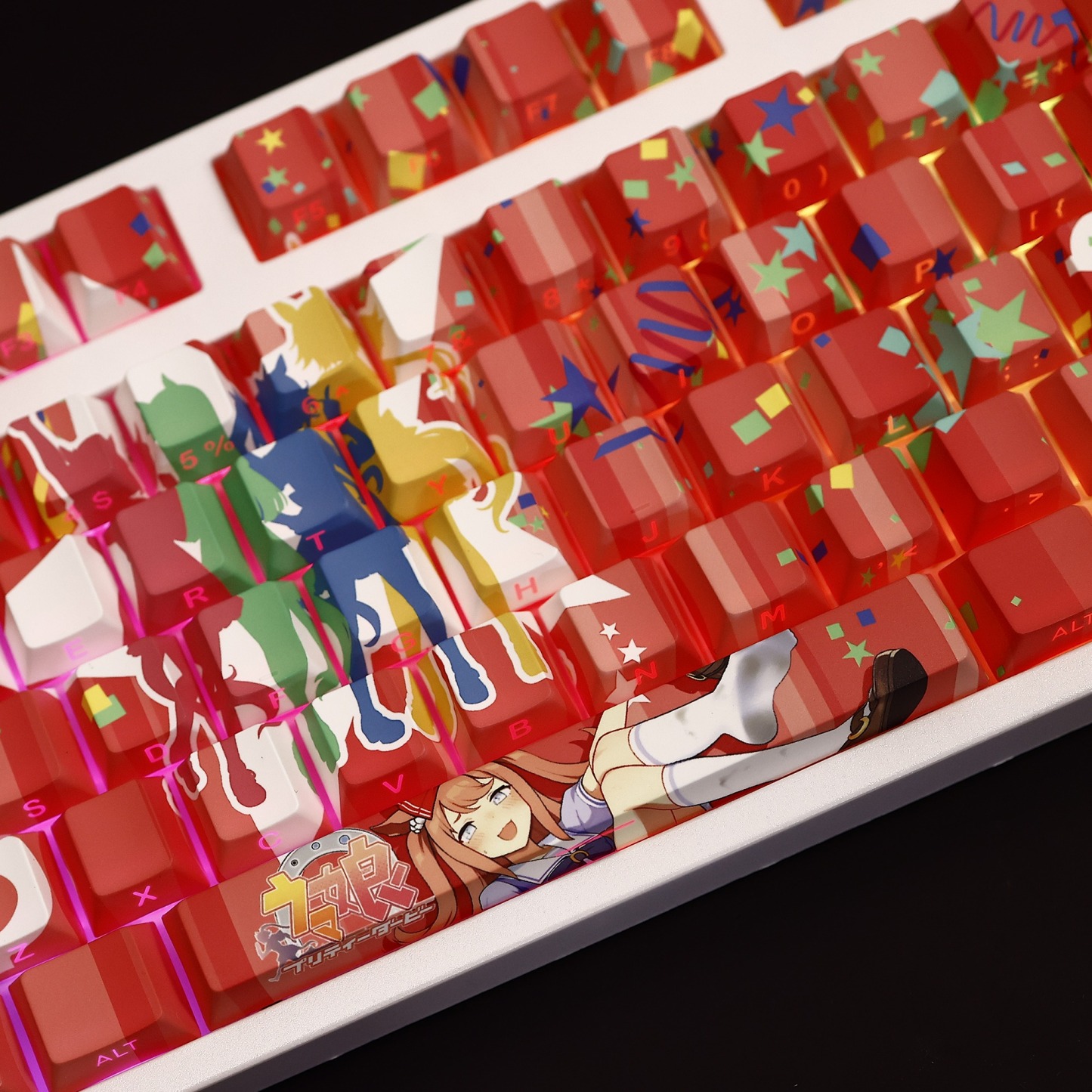 大樹快車賽馬娘透光RGB108鍵標準配列衛星軸鍵帽-ZUIHANG SHOP