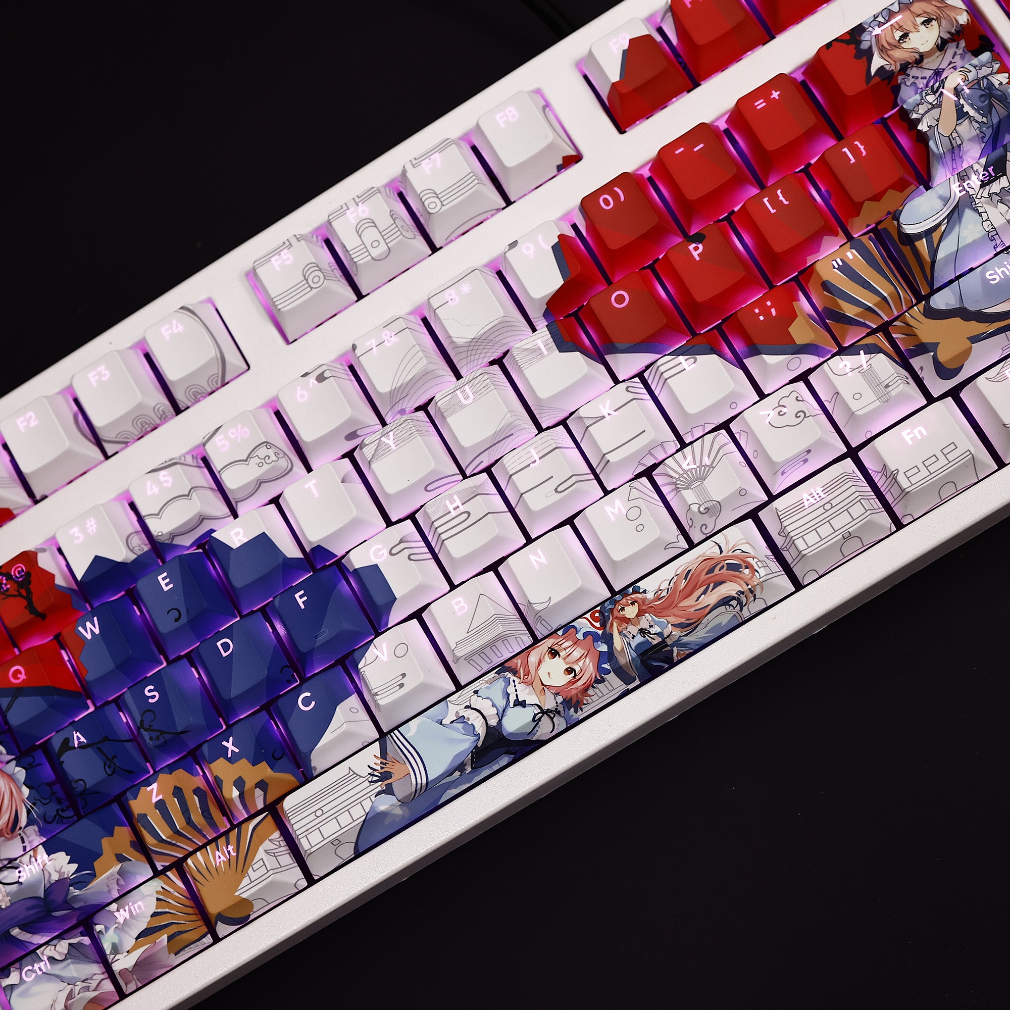 西行寺幽幽子透光RGB108鍵標準配列衛星軸鍵帽-ZUIHANG SHOP