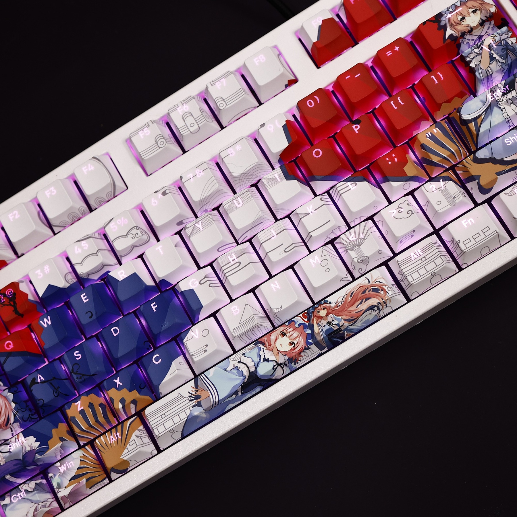 西行寺幽幽子透光RGB108鍵標準配列衛星軸鍵帽-ZUIHANG SHOP