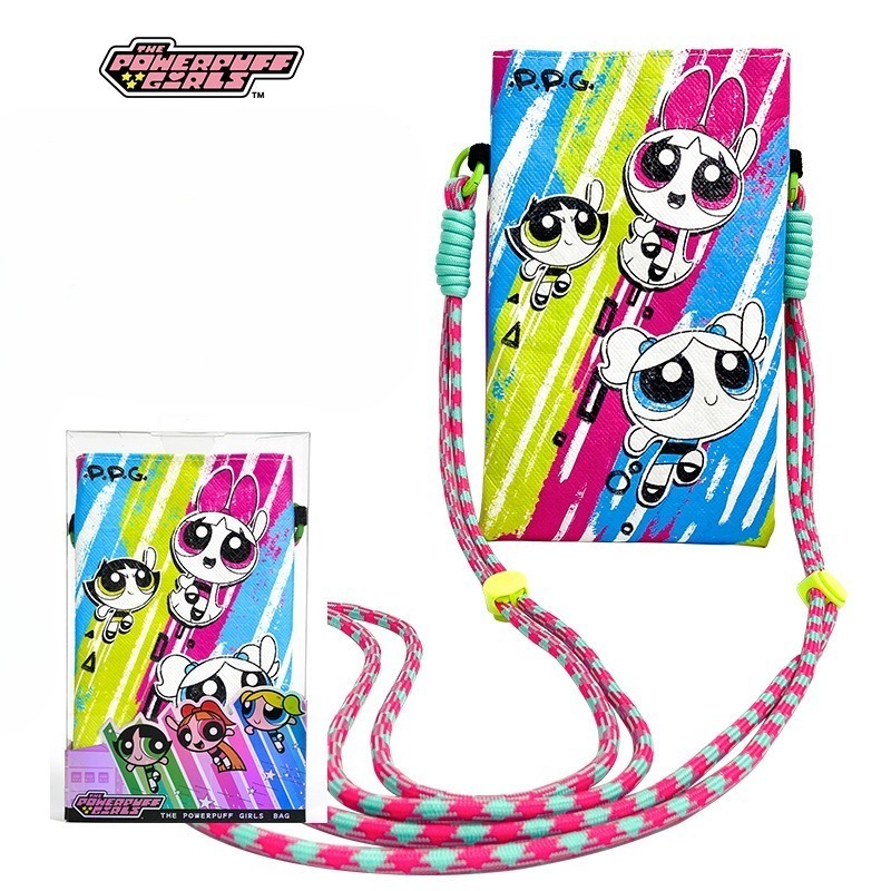 飛天小女警多巴胺包 花花泡泡毛毛斜挎包