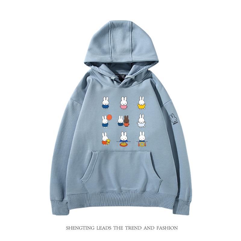 米菲聯名miffy兔 2025秋冬新款 親子情侶裝連帽衛衣