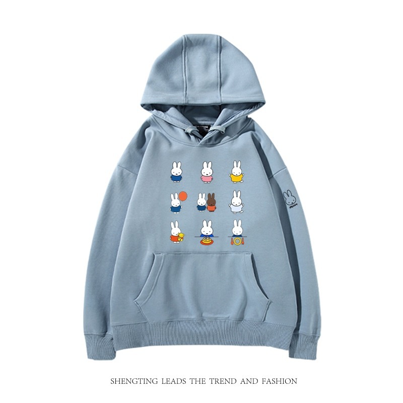 米菲聯名miffy兔 2025秋冬新款 親子情侶裝連帽衛衣