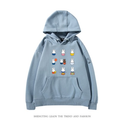 米菲聯名miffy兔 2025秋冬新款 親子情侶裝連帽衛衣