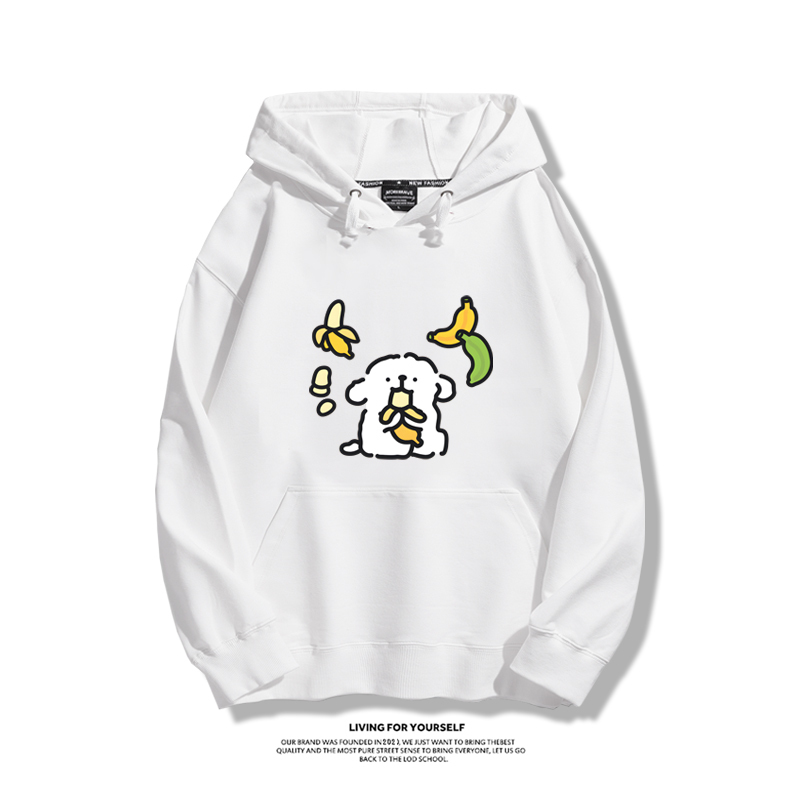 線條小狗新款 親子情侶男女款連帽衛衣-ZUIHANG SHOP