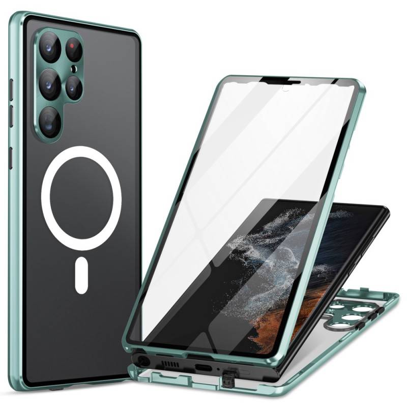 三星 新品上市 雙面鋼化玻璃磁吸手機殼