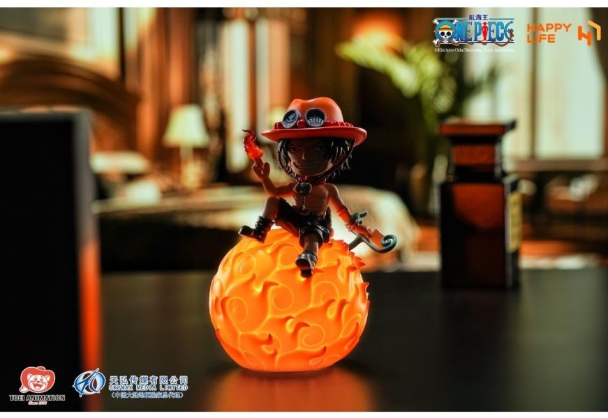【預購】正版授權 HAPPY LIFE《航海王》惡魔果實系列 艾斯聲控小夜燈