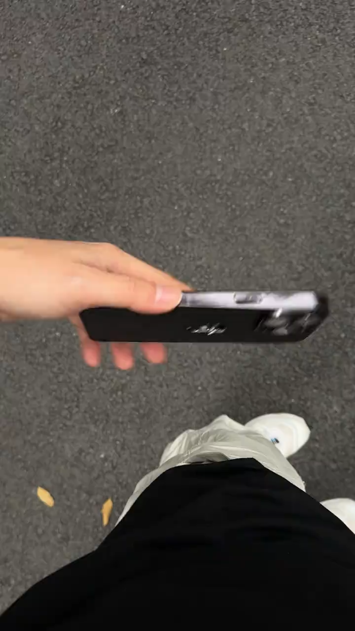 克羅心閃鑽立標皮質手機殼