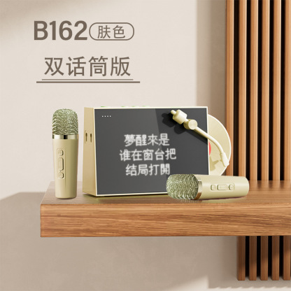 覆古唱片無線藍牙喇叭 互動大屏K歌帶話筒-ZUIHANG SHOP