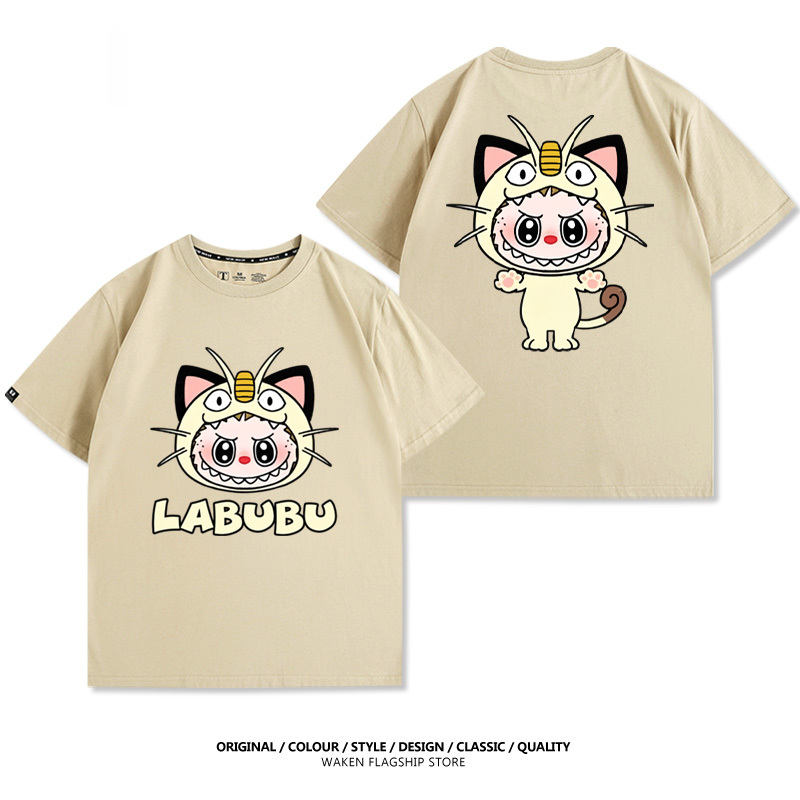 LabubuX寶可夢 印花短袖T恤-ZUIHANG SHOP