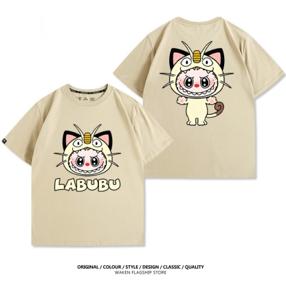 LabubuX寶可夢 印花短袖T恤-ZUIHANG SHOP