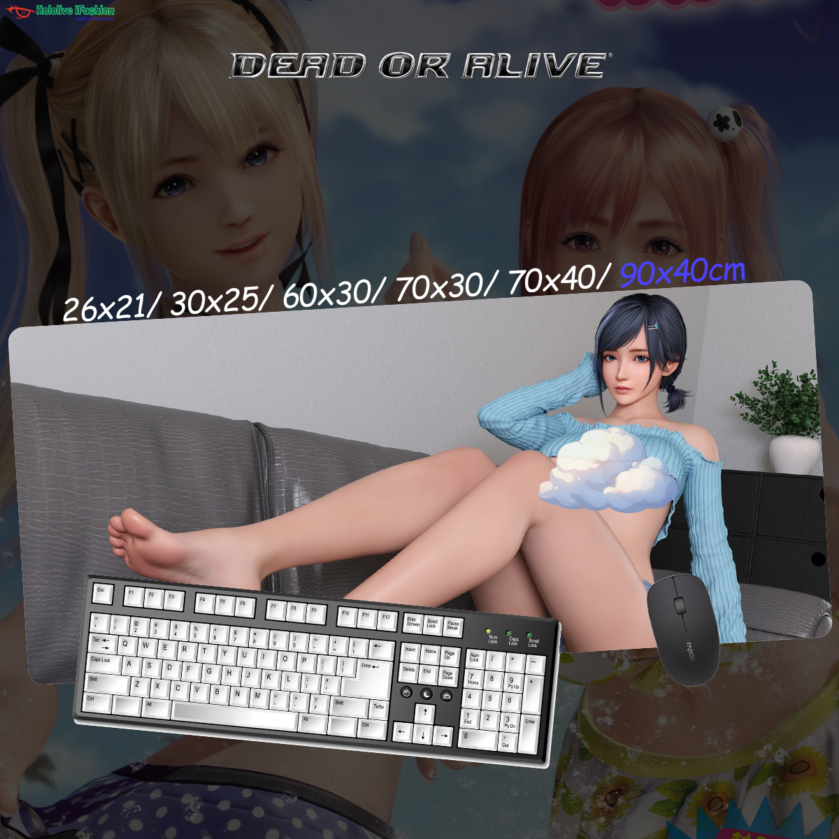 生死格鬥系列 超大鎖邊主題桌墊 布質滑鼠墊