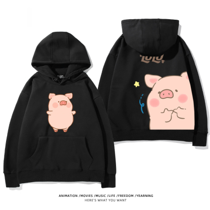 LULU豬新款 親子情侶男女款連帽衛衣-ZUIHANG SHOP