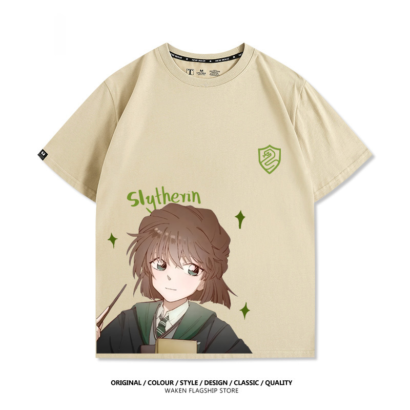 哈利波特 x 灰原哀 2025親子情侶男女同款 印花短袖T恤