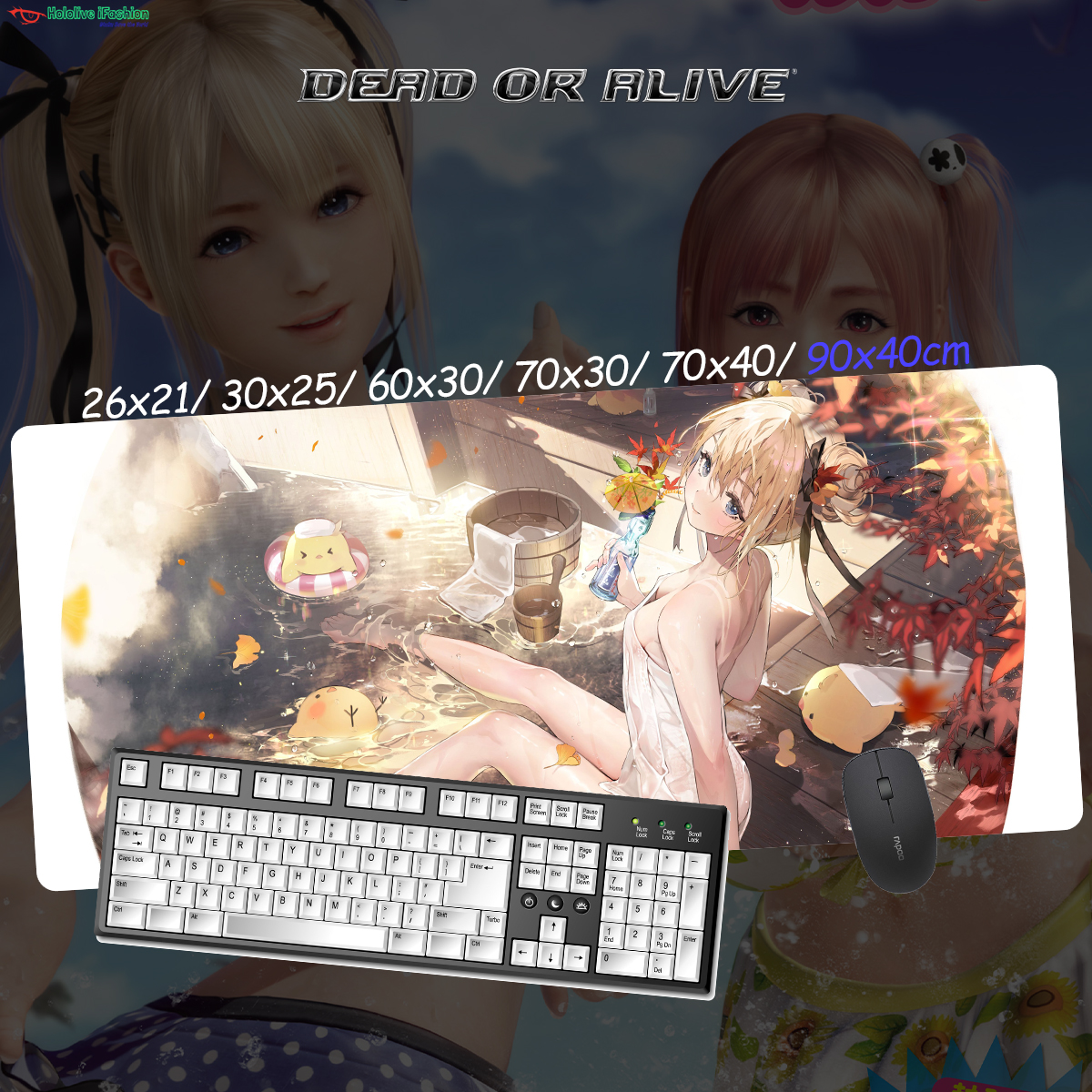 生死格鬥系列 超大鎖邊主題桌墊 布質滑鼠墊