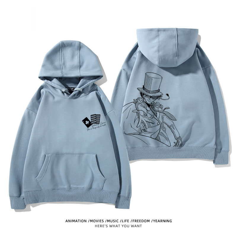 名偵探柯南 怪盜基德 2025秋冬新款 親子情侶裝連帽衛衣
