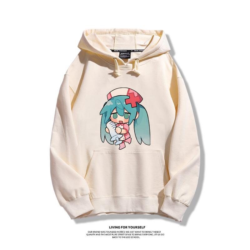 初音未來 秋冬新款 親子情侶男女連帽衛衣