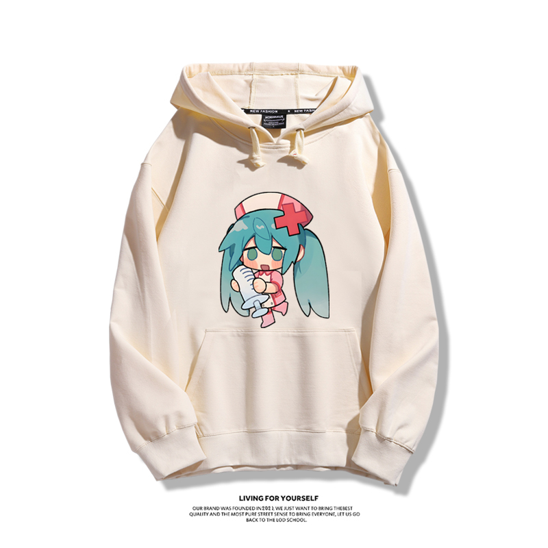 初音未來 秋冬新款 親子情侶男女連帽衛衣