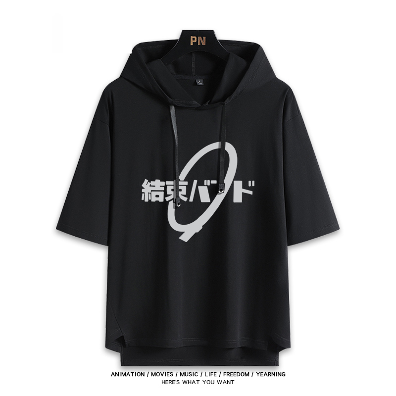 孤獨搖滾新款 親子情侶男女款連帽短袖T恤-ZUIHANG SHOP